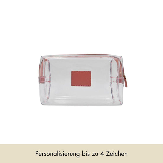 Cosmetic Bag Smooth Leather | Misty Rose & Gold