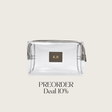 Cosmetic bag grained leather | Warm Earth & Gold - Pre-Order