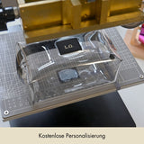 Cosmetic bag grained leather | black & gold - Pre-Order