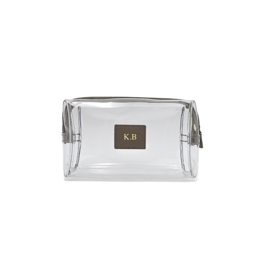 Cosmetic bag grained leather | Warm Earth & Gold - Pre-Order