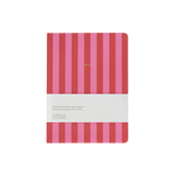 Notizbuch Journal | Rosa-Rot Gestreift