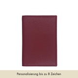 Passport Cover Grained Leather | Dark Red