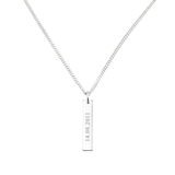 Personalised engraving pendant bar | silver