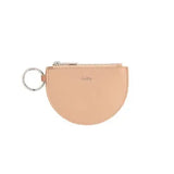 Cosmetic Bag Grained Leather | Dark Red & Gold