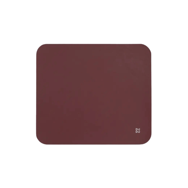 Cosmetic Bag Grained Leather | Dark Red & Gold