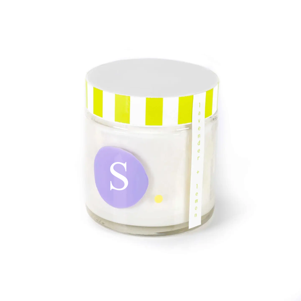 Buchstaben Kerze | Lavendel & Zitrone