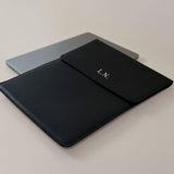 Laptop Sleeve Glattleder | Schwarz