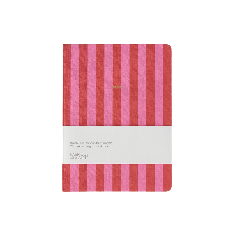 Notizbuch Journal | Rosa-Rot Gestreift