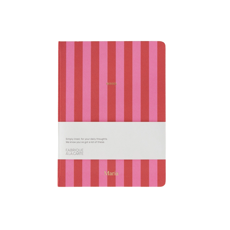 Notizbuch Journal | Rosa-Rot Gestreift