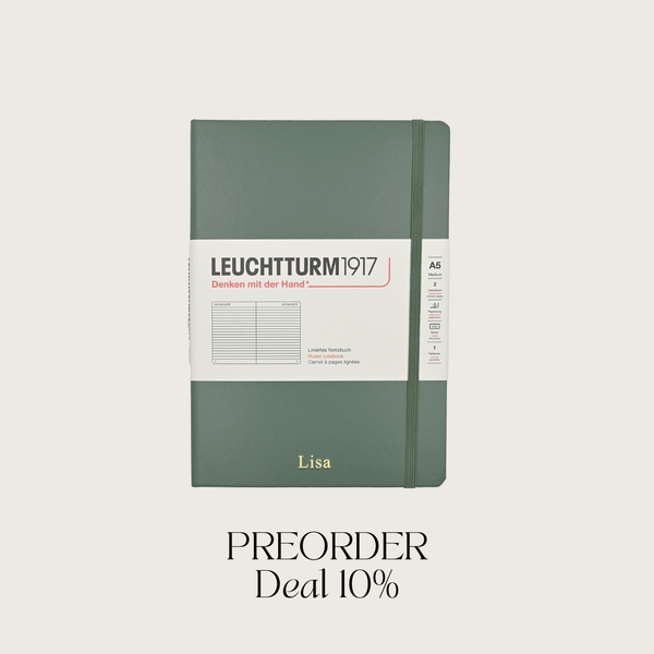 Notizbuch A5 Hardcover | Olive – Vorbestellung