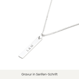 Personalised engraving pendant bar | silver