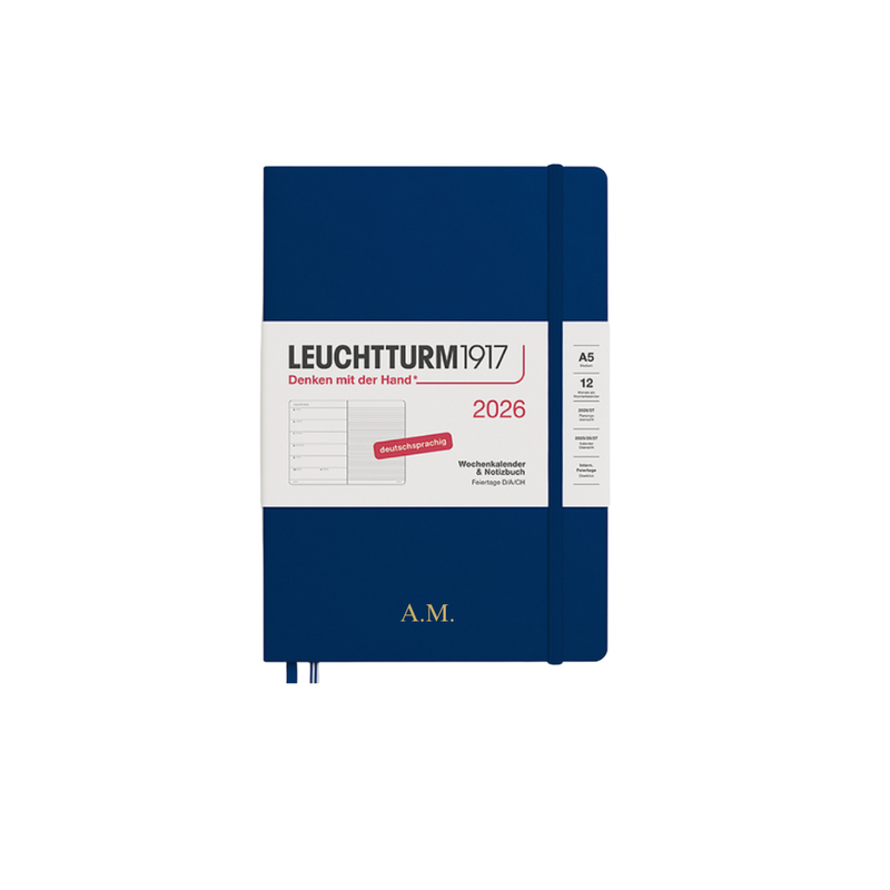 Wochenkalender 2026 A5 Hardcover | Marine