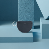 Cosmetic Bag Grained Leather | Dark Red & Gold