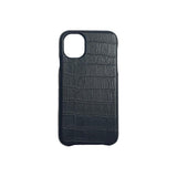 B-Ware iPhone 12 / 12 Pro Hülle Croc Leder | Schwarz