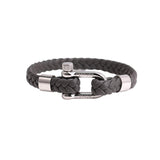 Nautical Herren Lederarmband | Grau