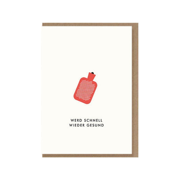 Grußkarte mit Wärmflasche | MERSOR