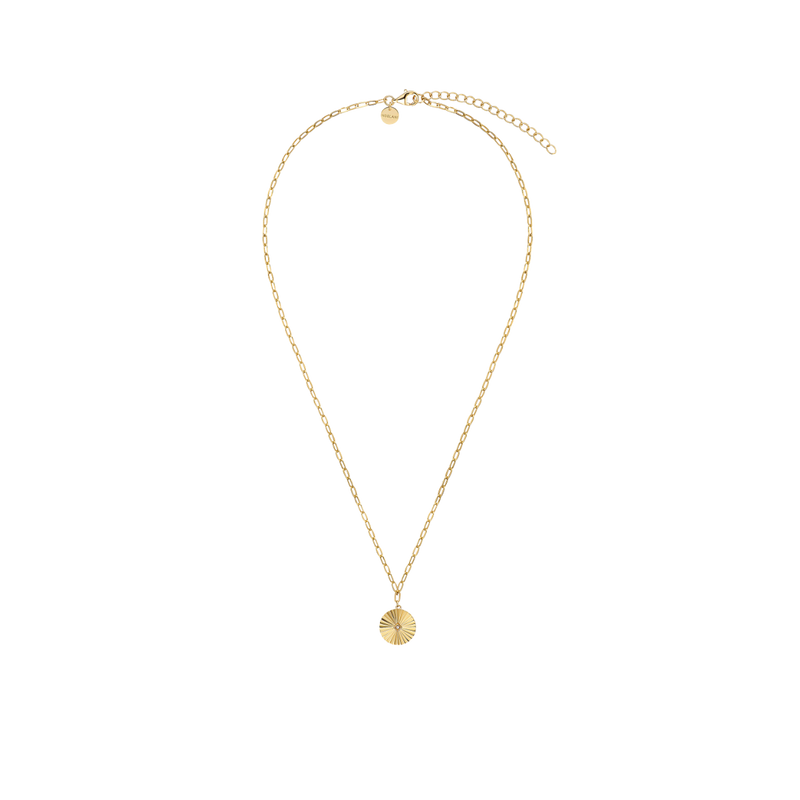 Halskette Sunbeam in Gold mit Zirkonia von NOELANI