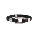 Nautical Herren Lederarmband | Schwarz